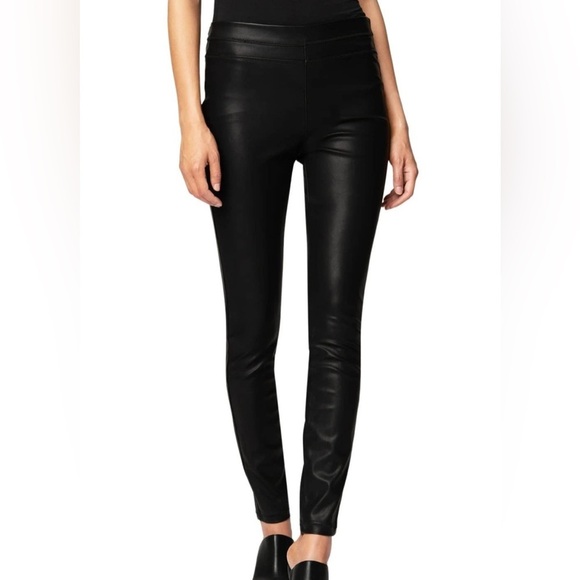 BLANK NYC BLACK VEGAN FAUX LEATHER SKINNY LEGGINGS PANTS WOMENS SZ 28 - Picture 1 of 7